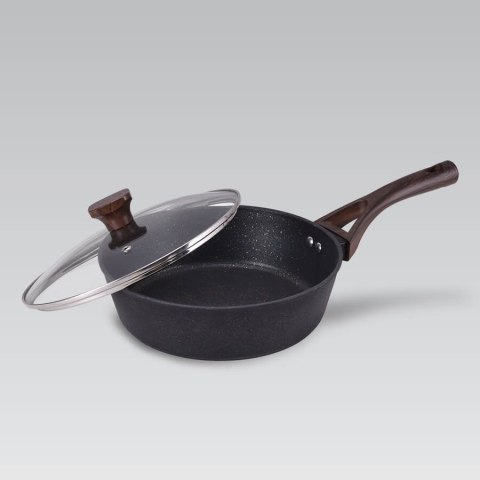 Głęboka patelnia z pokrywką nieprzywierająca indukcja gaz 24cm MAESTRO MR-1216-24