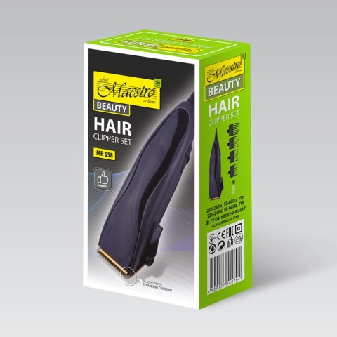 Maszynka do strzyżenia włosów zestaw MAESTRO MR-658Ti