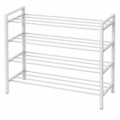 Metalowa półka na buty obuwie regał stojak organizer 5 poziomów biała 65.5x70x26cm BRUNBESTE BB-3548