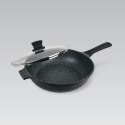 Patelnia głęboka granitowa z pokrywką indukcja gaz 28cm MAESTRO MR-1226-28