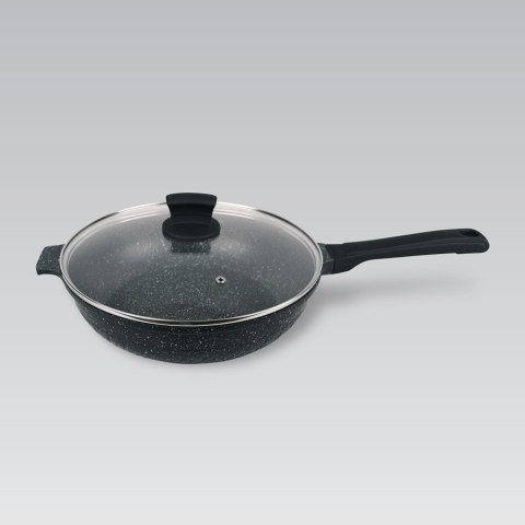 Patelnia głęboka granitowa z pokrywką indukcja gaz 28cm MAESTRO MR-1226-28