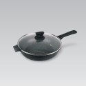 Patelnia głęboka granitowa z pokrywką indukcja gaz 28cm MAESTRO MR-1226-28