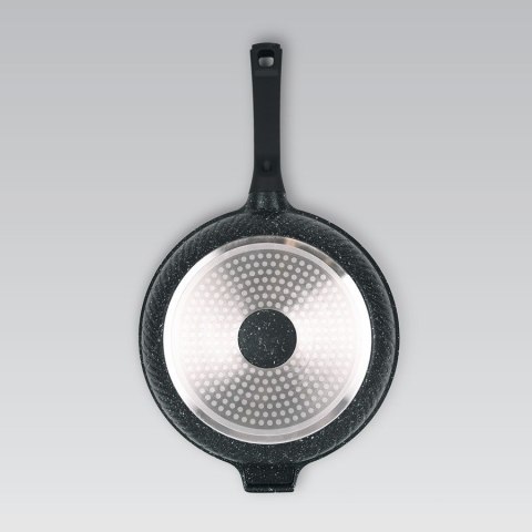 Patelnia głęboka granitowa z pokrywką indukcja gaz 28cm MAESTRO MR-1226-28