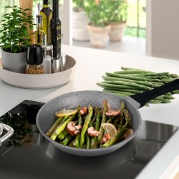 Patelnia granitowa do smażenia na gaz indukcję 24cm szara MAESTRO MR-4024