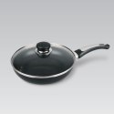 Patelnia z pokrywką nieprzywierająca na gaz indukcja 28cm MAESTRO MR-1203-28