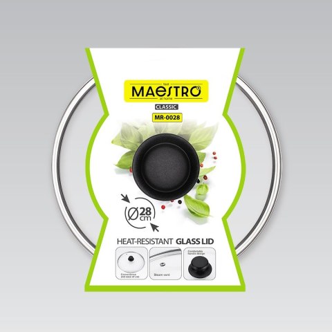 Pokrywka szklana do naczyń garnków patelni 26cm MAESTRO MR-0026