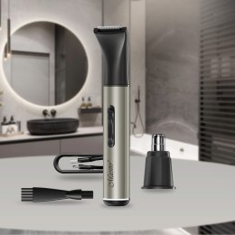 Trymer do brody i włosów na głowie w nosie uszach zestaw trymerów 2w1 USB C MAESTRO MR-666