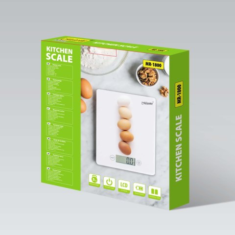 Waga kuchenna szklana elektroniczna precyzyjna do kuchni MAESTRO MR-1800