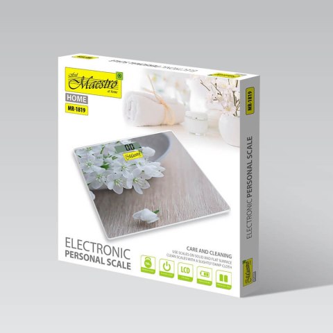 Waga łazienkowa elektroniczna szklana do łazienki MAESTRO MR-1819