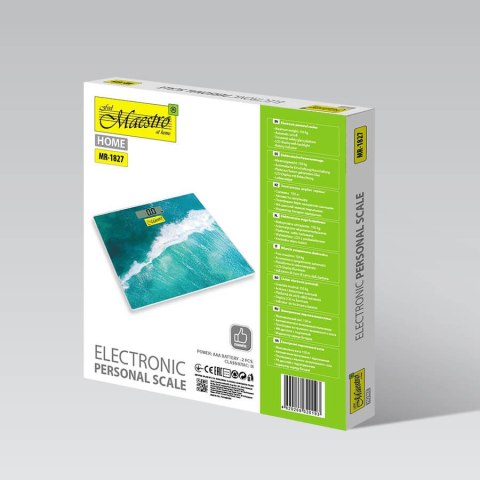 Waga łazienkowa elektroniczna szklana dokładna MAESTRO MR-1827