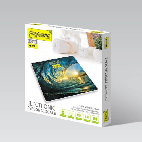 Waga łazienkowa elektroniczna szklana dokładna precyzyjna MAESTRO MR-1821