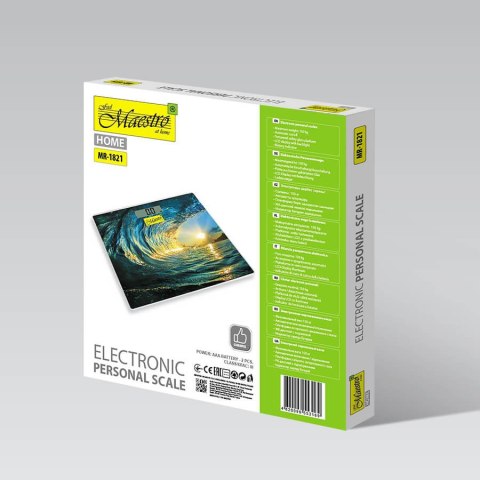 Waga łazienkowa elektroniczna szklana dokładna precyzyjna MAESTRO MR-1821
