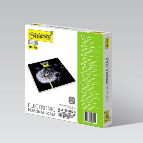 Waga łazienkowa elektroniczna szklana precyzyjna MAESTRO MR-1828