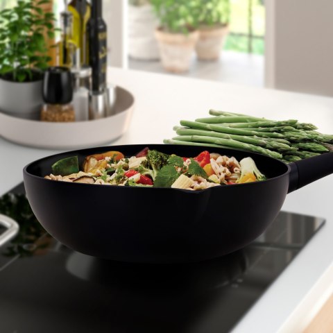 Wok marmurkowy do smażenia na gaz indukcję nieprzywierający 28cm MAESTRO MR-1217-28