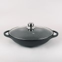 Wok z pokrywką patelnia głęboka non-stick nieprzywierająca duża 32cm MAESTRO MR-4832
