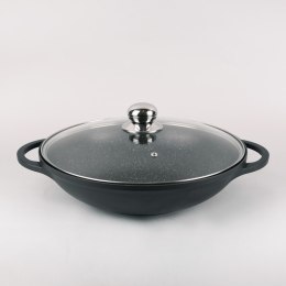 Wok z pokrywką patelnia głęboka non-stick nieprzywierająca duża 32cm MAESTRO MR-4832