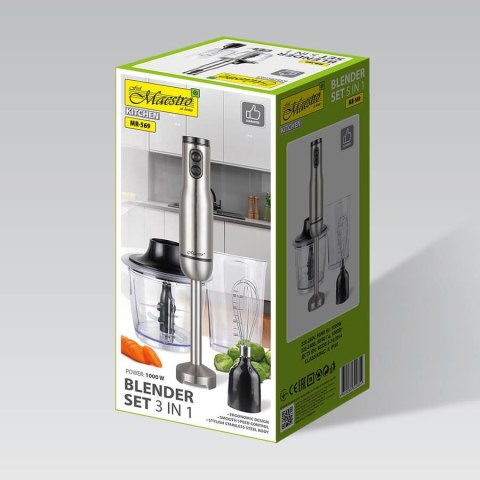 Blender ręczny 1000W srebrny MAESTRO MR-569