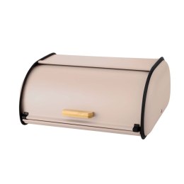 Chlebak metalowy pojemnik na chleb pieczywo bułki 35x24x14.5cm beżowy BRUNBESTE BB-7703