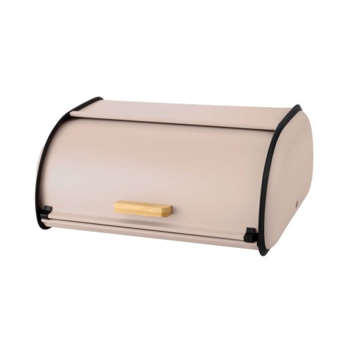 Chlebak metalowy pojemnik na chleb pieczywo bułki 35x24x14.5cm beżowy BRUNBESTE BB-7703