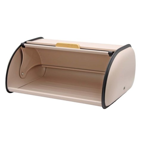 Chlebak metalowy pojemnik na chleb pieczywo bułki 35x24x14.5cm beżowy BRUNBESTE BB-7703