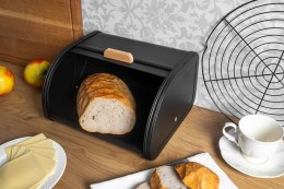 Chlebak stalowy mały 30cm pojemnik na chleb pieczywo BRUNBESTE BB-2759 Czarny