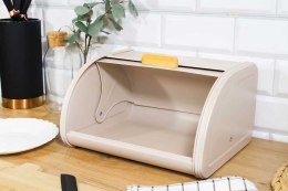 Chlebak stalowy mały 30cm pojemnik na chleb pieczywo BRUNBESTE BB-7701 Beżowy