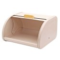 Chlebak stalowy mały 30cm pojemnik na chleb pieczywo BRUNBESTE BB-7701 Beżowy
