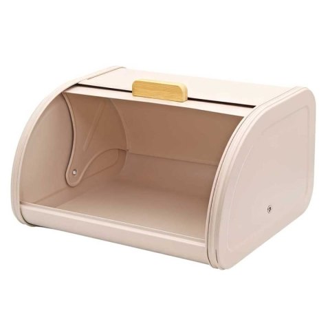 Chlebak stalowy mały 30cm pojemnik na chleb pieczywo BRUNBESTE BB-7701 Beżowy