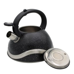 Czajnik stalowy duży 3.0L Tradycyjny z gwizdkiem czarny indukcja BRUNBESTE BB-2275