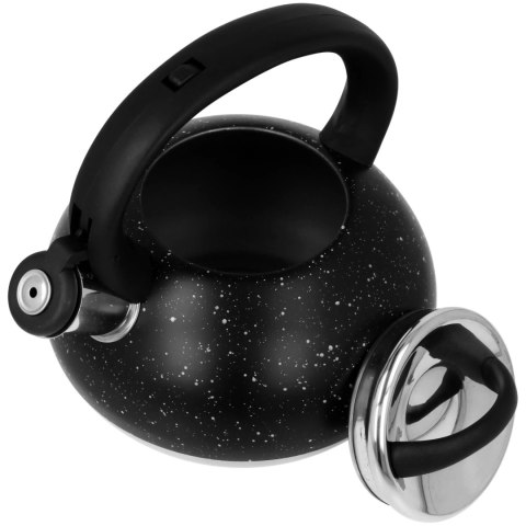 Czajnik stalowy z gwizdkiem 2.0L indukcja gaz czarny marmurek BRUNBESTE BB-2397