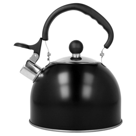 Czajnik stalowy z gwizdkiem 2L indukcja gaz czarny matowy BRUNBESTE BB-2404