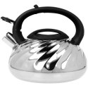Czajnik stalowy z gwizdkiem duży 3.0L na indukcję ze żłobieniami BRUNBESTE BB-2384