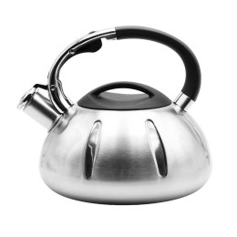 Czajnik stalowy z gwizdkiem duży 3L ze żłobieniami indukcja BRUNBESTE BB-2432