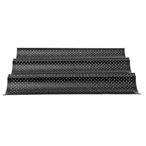 Forma blacha do pieczenia bagietek czarna marmurkowa 38x24.5x2cm BRUNBESTE BB-7713