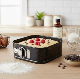 Forma do pieczenia tortownica otwierana blacha czarna 18x18CM BRUNBESTE BB-7715