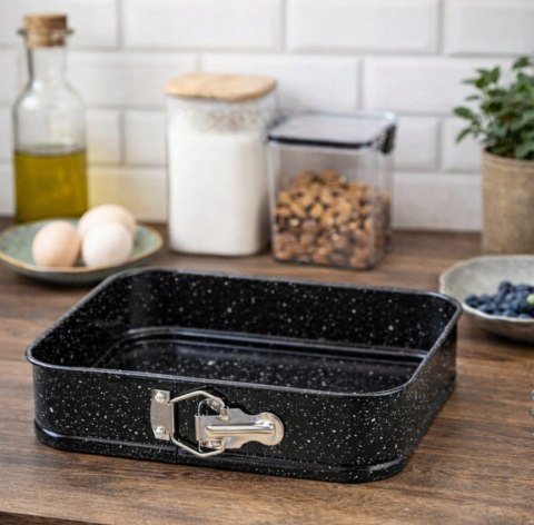 Forma do pieczenia tortownica otwierana blacha czarna 24x24CM BRUNBESTE BB-7717