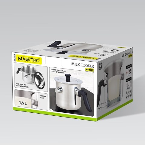 Garnek do gotowania mleka 1.5L MAESTRO MR-1698