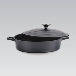 Garnek niski płaski z pokrywką 28cm 4.0L czarny MAESTRO MR-4528-S