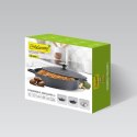 Garnek niski płaski z pokrywką 28cm 4.0L czarny MAESTRO MR-4528-S