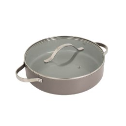 Garnek płaski niski z pokrywką indukcja 28cm 3.9L MAESTRO MR-4009-28S