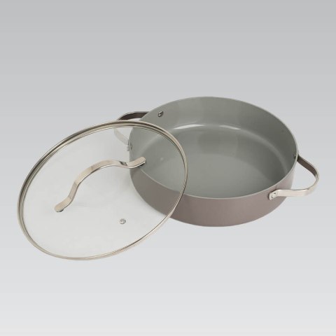 Garnek płaski niski z pokrywką indukcja 28cm 3.9L MAESTRO MR-4009-28S