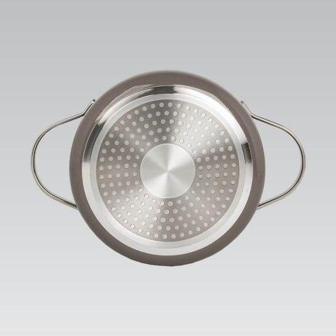 Garnek płaski niski z pokrywką indukcja 28cm 3.9L MAESTRO MR-4009-28S