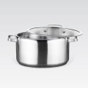 Garnek stalowy z pokrywką na indukcję gaz 16cm 1.3L MAESTRO MR-3514-16
