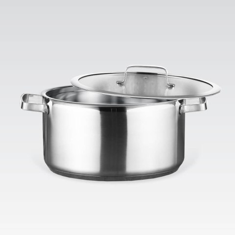 Garnek stalowy z pokrywką na indukcję gaz 16cm 1.3L MAESTRO MR-3514-16