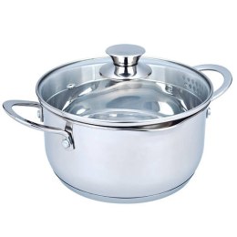 Garnek stalowy z pokrywką na indukcję gaz 16cm 1.5L MAESTRO MR-3510-16