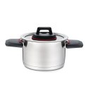 Garnek stalowy z pokrywką na indukcję gaz 18cm 2.3L MAESTRO MR-3530-18