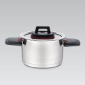 Garnek stalowy z pokrywką na indukcję gaz 18cm 2.3L MAESTRO MR-3530-18