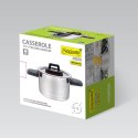 Garnek stalowy z pokrywką na indukcję gaz 18cm 2.3L MAESTRO MR-3530-18