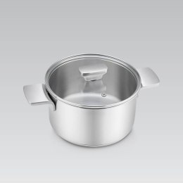 Garnek stalowy z pokrywką na indukcję gaz 18cm 2.5L MAESTRO MR-3521-18