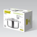 Garnek stalowy z pokrywką na indukcję gaz 20cm 2.5L MAESTRO MR-3514-20